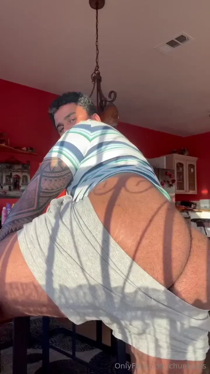 Bends over the table hey can you rub some oil on this thing i can t 