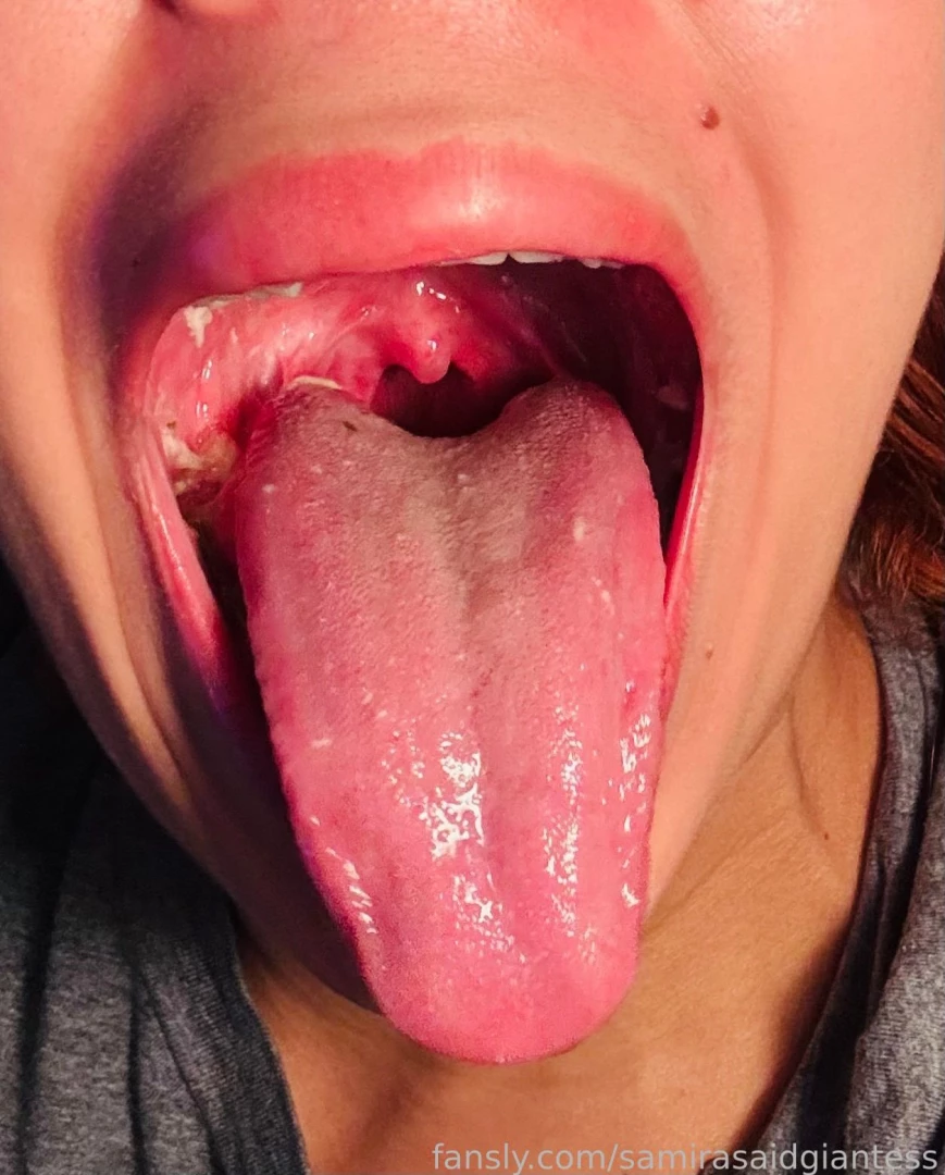 My tongue tongue uvula longtongue uvulatouching vore fetish mouth part 2 