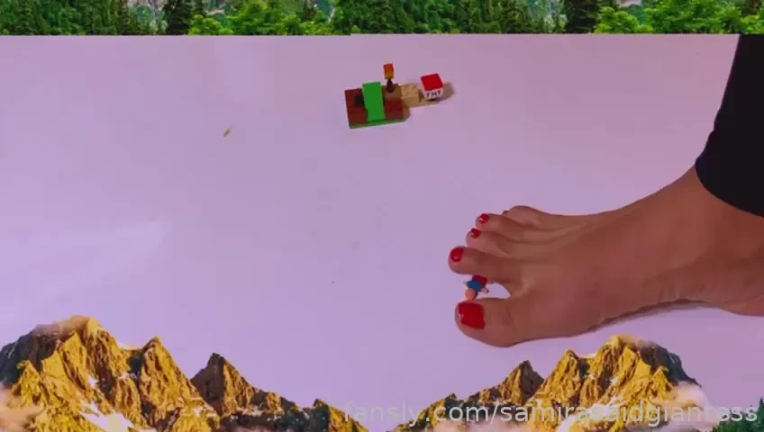 Oh what is this tiny giantess feet crush goddess macrophilia slave 