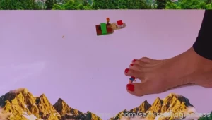 Oh what is this tiny giantess feet crush goddess macrophilia slave