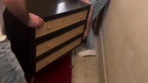 Ding dong the movers are here to arrange your house and your guts