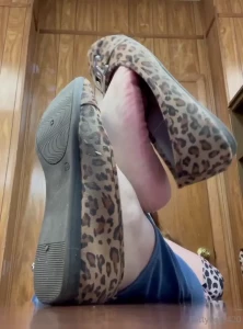 Leopard flats in the office i hate how my hair gets everywhere and my