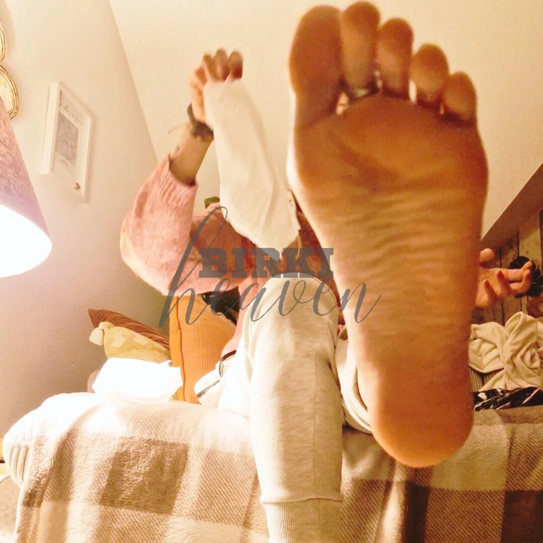 Continue with the foot care now it s my left foot also here i massage 