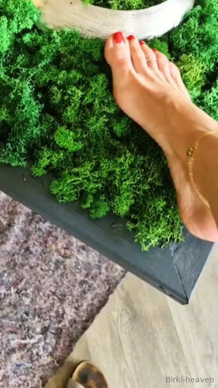 Oh the moss is soo soft just wonderful to touch it and with my toes i 