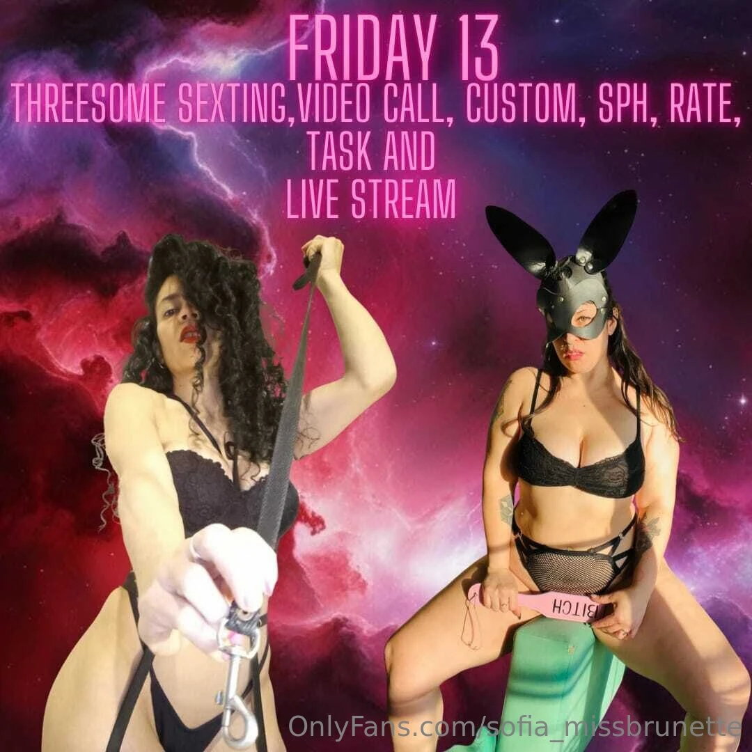 Friday is the day to fulfill your fetishes and fantasies with us we 