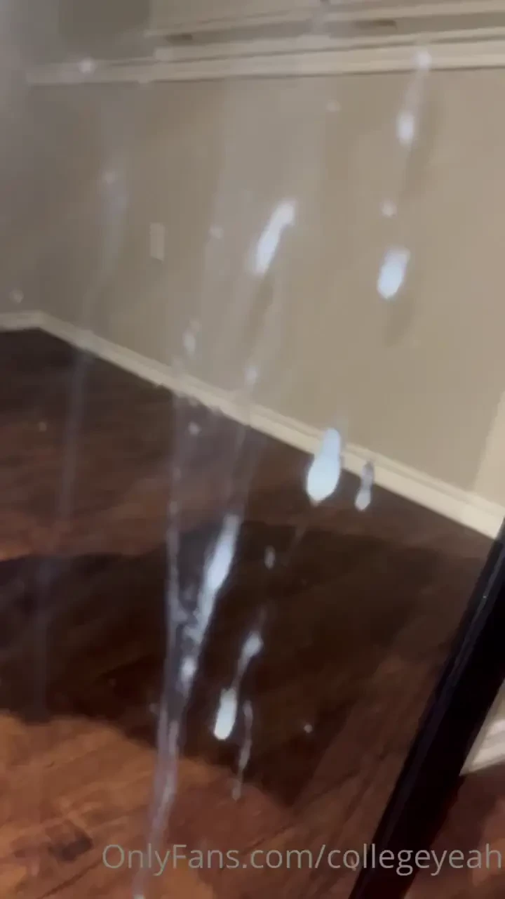 Cum on mirror aftermath 