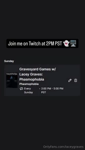 Join me on stream today i m itslaceygraves on twitch