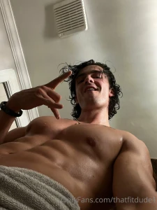 Fresh out the shower but still dirty where it counts