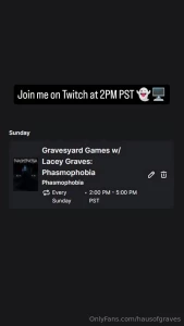Join me on stream today i m itslaceygraves on twitch part 1