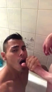 Cum shower with my baby