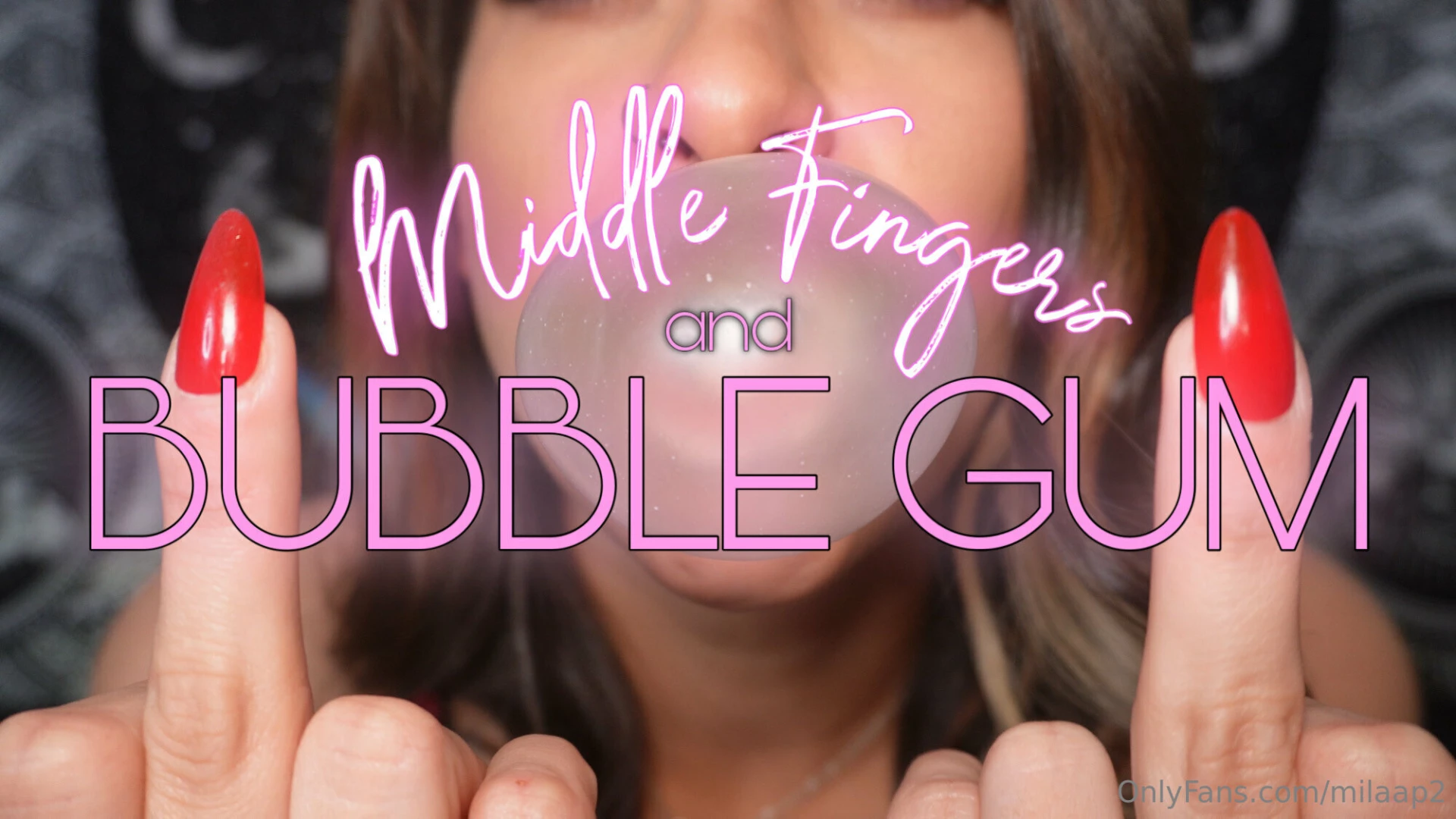 Middle fingers amp bubble gum - i can see why my middle finger is so 