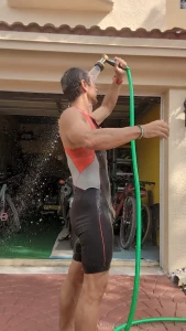 nicorondet - After a long run 14 mi nothing feels as good as hose shower good start 