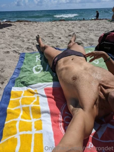 After a big bike ride a fresh shower feels amazing then a little beach part 1