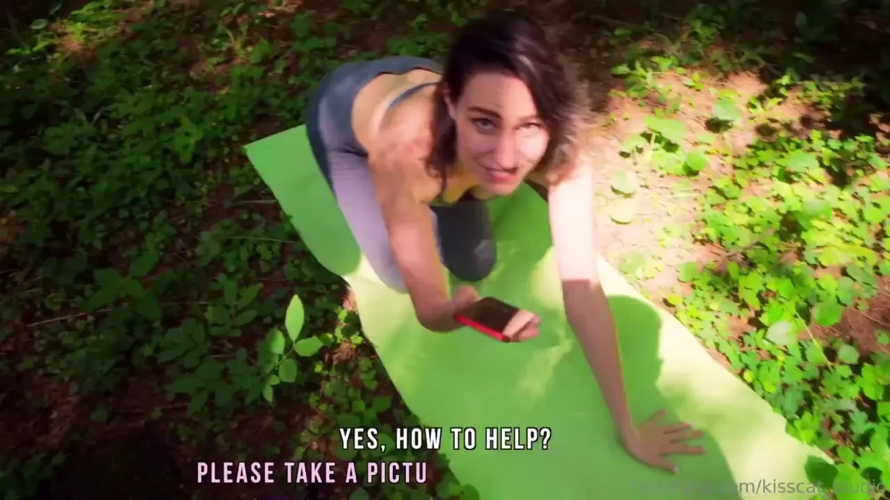 Amp a sexy girl goes in for sports in the forest and her leg hurt its 