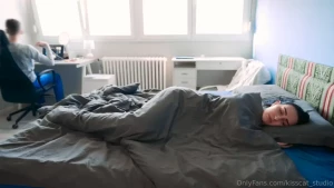 I was lying in bed when my husband decided to jerk off while i couldn