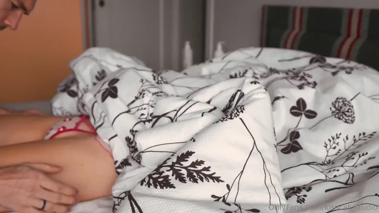 Step mom waiting husband but surprise step son risky fuck until cum 