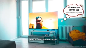 Step son put big cock and fuck step mom s mouth while tv show step
