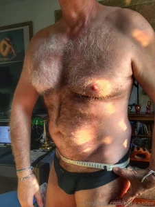 New month new body measurement of the hairy furry gay musclebear hunk part 2