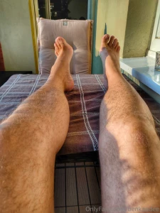 Legs on the balcony