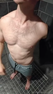 Found a better setup for the gym shower who s coming to strip flex