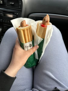 Asked dasha for double hotdog