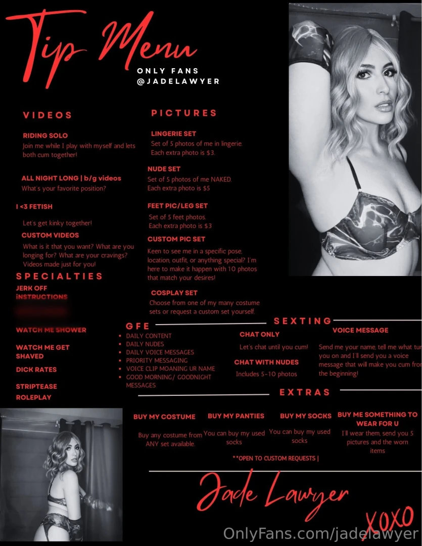 New year new menu message me for pricing i can t wait to please you 
