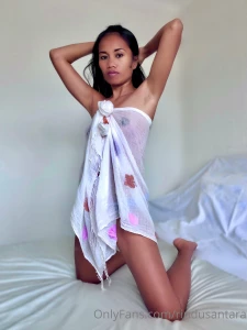 The beauty of a sarong is that it doesn t really need to be removed