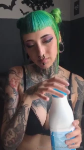 You wanna lick the milk on my tits