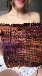 As i said yesterday i tried to knit something new for myself i got part 1