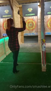Having some fun in sc my sister took me axe throwing since it s become