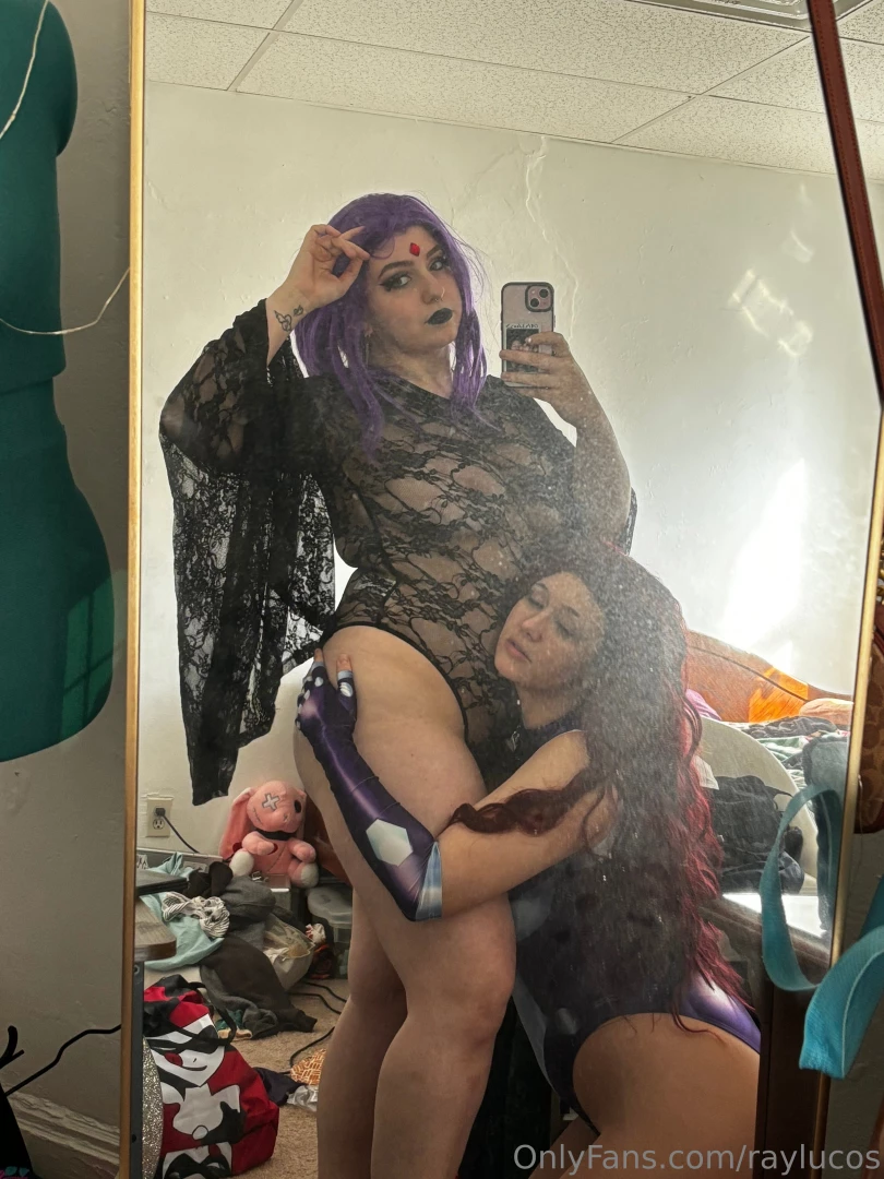 Your fave childhood crushes come see starfire and raven in action part 4 