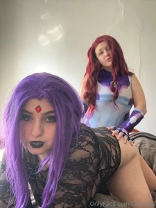 Your fave childhood crushes come see starfire and raven in action part 18