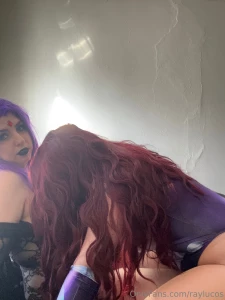 Your fave childhood crushes come see starfire and raven in action part 23