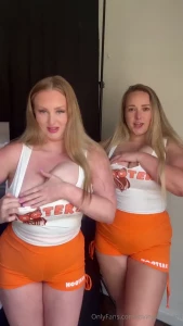 Welcome to hooters xxl we re your servers lexie and lucyadlernz
