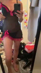 Trying on my new victoria secret outfit