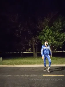 Took a nightime bike ride in my trackies earlier this week stopped to part 1