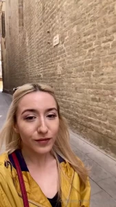 Europe makes me horny you should fuck me from behind on that wall and