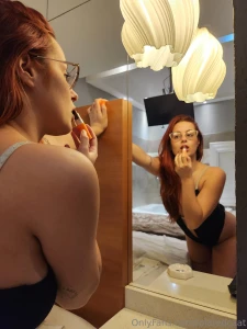 Wearing this red lipstick like i m not ready to bend over and give you