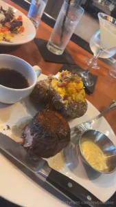 Don t hate me i m out to dinner amp they just brought me my dinner