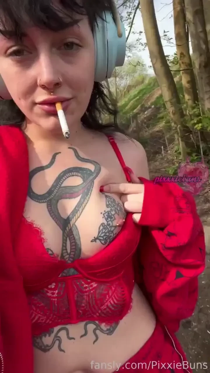 I had to flash my small tits while i smoked i hope everyone loved 