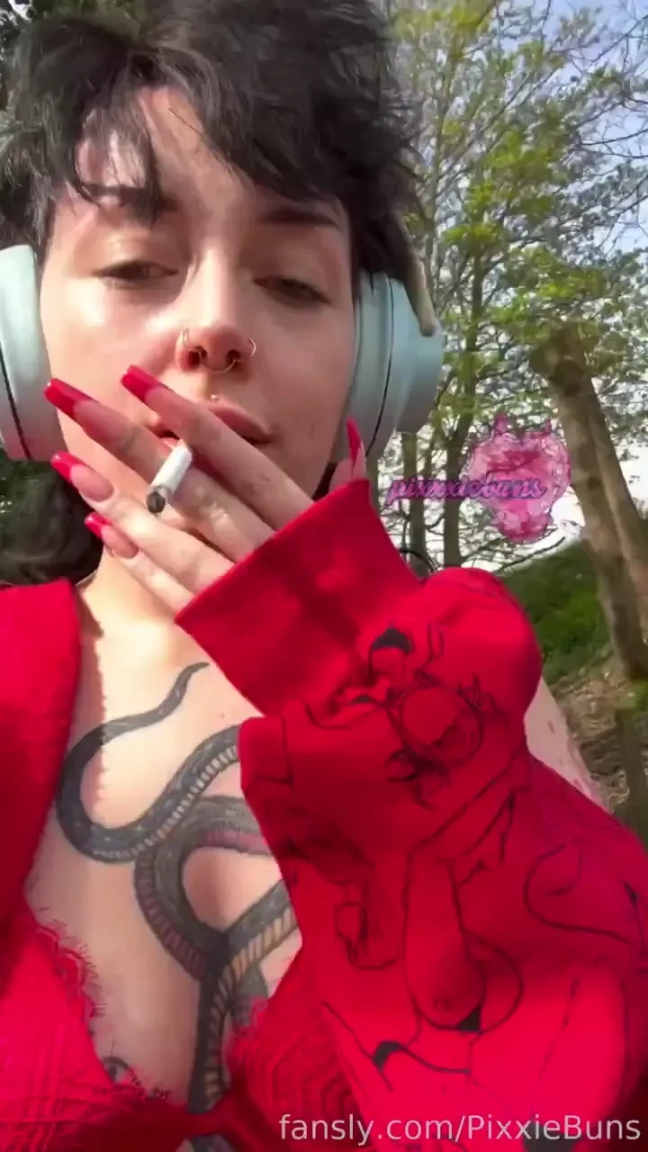 I had to flash my small tits while i smoked i hope everyone loved part 1 