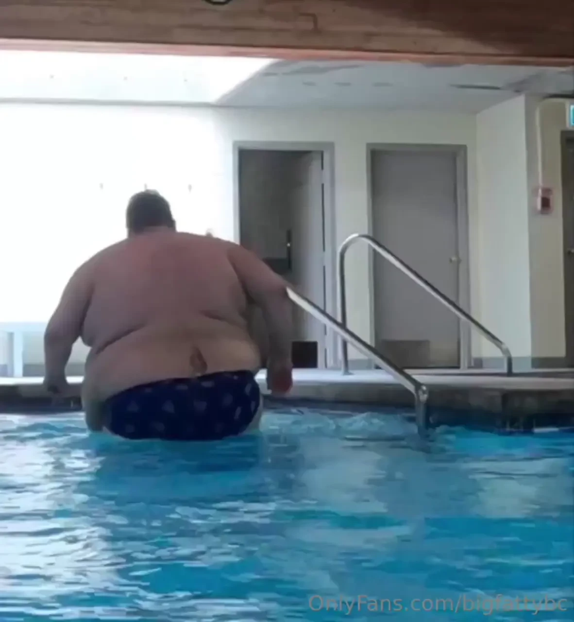 Gravity hits hard after getting out of a pool 