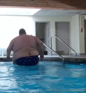 Gravity hits hard after getting out of a pool