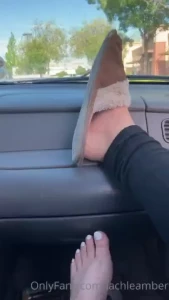 Slipping the slippers off a couple people watched