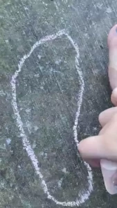A little bunny made by tracing my feet