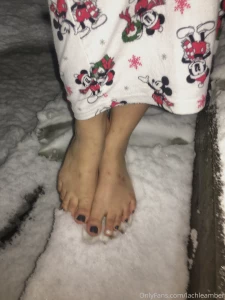 It snowed where i live and i just froze my little piggy s for these part 1
