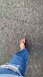 Walking around flip flopping