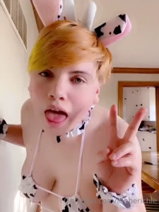 Cow maid boy 3 0 ft ahegao ass tits thighs cowmaid uniform platform