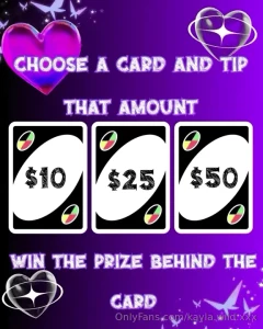 Pick a card your prize will be sent straight to you inbox