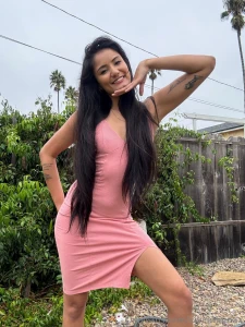 Backyard angel with just a touch of devil